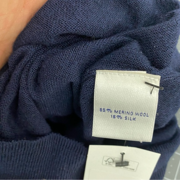 Peter Millar Merino Wool Silk Blue Golf Sweater TaylorMade Small - Picture 6 of 9